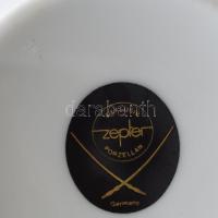 Zepter hat személyes porcelán mokkás, kávés készlet, aranyozott, matricás, jelzett, hibátlan,