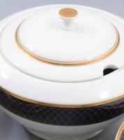 Zepter hat személyes porcelán étkészlet, aranyozott, matricás, jelzett, hibátlan