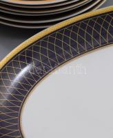 Zepter hat személyes porcelán étkészlet, aranyozott, matricás, jelzett, hibátlan