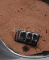 Art deco fekete néger nő félakt. Mázas kerámia, jelzés nélkül, apró mázhibával 24 cm