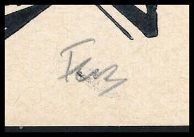 Fery Antal (1908-1994): Ex libris Norbert Lippoczy. Fametszet, papír, jelzett. Fery Antal 80. szület...