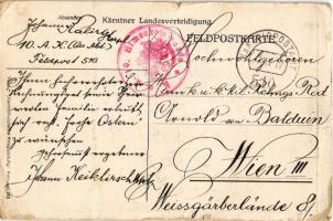 1917 Ostern im Felde / WWI Austro-Hungarian K.u.K. military art postcard, Easter greetings. Kärntner...