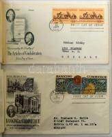 USA kb. 140 db FDC, közepes fényképalbumban