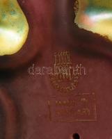 Zsolnay eozin mázas lányka korsóval. Jelzett, hibátlan. 11 cm