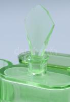 Uránzöld színű 4 darabos pipere szett, klf méretben, kis sérüléssel