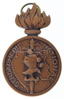 Gabon DN "Országos Csendőrség" kétoldalas bronz kitüntetés mellszalag nélkül T:1-,2 Gabon ND "National Gendarmerie" two-sided bronze medallion without ribbon C:AU,XF