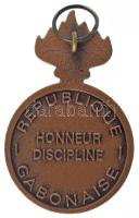 Gabon DN "Országos Csendőrség" kétoldalas bronz kitüntetés mellszalag nélkül T:1-,2 Gabon ...