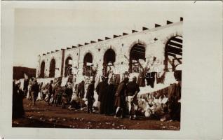 1916 Skutari, Markt / WWI Austro-Hungarian K.u.K. military, market in Shkoder, Albania. photo