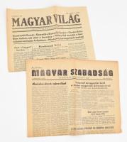 1956 A Magyar Világ és a Magyar Szabadság november 1. és 3-i száma, hajtott