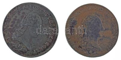 1800E 6kr Cu "I. Ferenc" (2x) T:XF-F patina Huszár: 2019., Unger III.: 1399.b