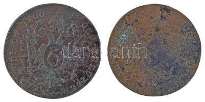1800E 6kr Cu "I. Ferenc" (2x) T:XF-F patina
Huszár: 2019., Unger III.: 1399.b