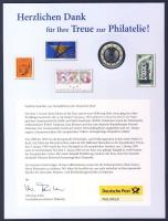 Németország 2002D 1€ kisalakú emlékíven, postatiszta bélyeggel T:BU