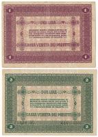 Olaszország / Velence / Osztrák-magyar megszállás 1918. 1L + 2L T:F szép papír, ragasztónyom
Italy ...