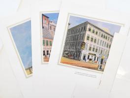 1972 Pest Buda anno 1838. 13 metszet reprodukciót tartalmazó mappa, kísérő füzettel, komplett. Kiadó...