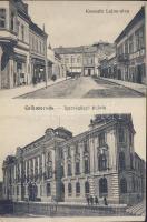 Csíkszereda with Palace of Justice and the shop of Miklós Szabó (EK)