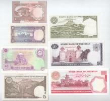 Pakisztán 1984-2009. 1R - 100R (7xklf) T:AU-F, tűzőgéplyukak
Pakistan 1984-2009. 1 Rupee - 100 Rupe...