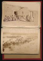 cca 1890 Biskra et ses environs 12 fotót tartalmazó leporello. Aranyozott egészvászon kötésben 16x11...