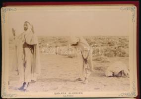 cca 1890 Biskra et ses environs 12 fotót tartalmazó leporello. Aranyozott egészvászon kötésben 16x11...