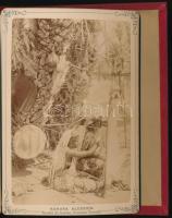 cca 1890 Biskra et ses environs 12 fotót tartalmazó leporello. Aranyozott egészvászon kötésben 16x11...