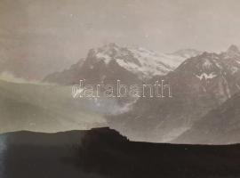 cca 1900 Svájc, Alpok 74 db fotó, nagyrészt Svájc Susch, Zürich, stb, néhány olasz kép, néhány üveg ...