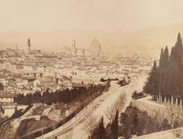 cca 1890 18 db olasz városkép Firenze, Padova, Velence, Nápoly, Róma. kartonon 34x25 cm
 




...