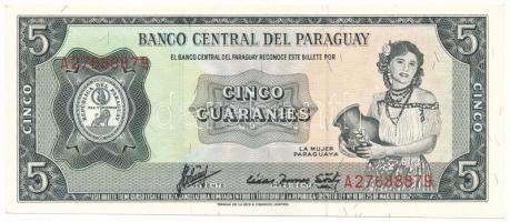 Paraguay DN(1963) 5G T:AU Paraguay ND(1963) 5 Guaranies C:AU Krause P#195