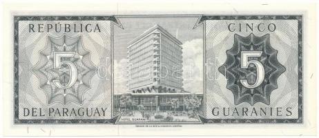 Paraguay DN(1963) 5G T:AU, enyhe sarokhajlás
Paraguay ND(1963) 5 Guaranies C:AU, slightly folded co...