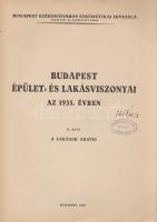 Budapest épület- és lakásviszonyai az 1935. évben. II. rész: A lakások adatai.
Budapest, 1940. Buda...