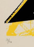 Hervé, Rodolf (1957-2000): Eiffel-torony sárgában. Szitanyomat, papír, jelzett, számozott: 24/40. 36...