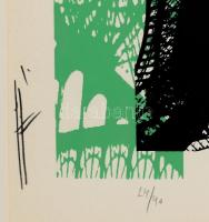 Hervé, Rodolf (1957-2000): Eiffel-torony zöldben. Szitanyomat, papír, jelzett, számozott: 24/40. 36x...