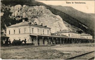 1908 Varcsaró, Verciorova, Varciorova (Orsova); vasútállomás / gara / railway station