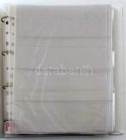 Fehér négy gyűrűs bankjegy album, 49db, javarészt "Esselte" műanyag berakólappal (benne 1d...