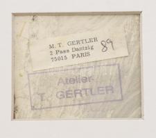 Gertler Tibor (1902-1991): Krisztus. Olaj, karton, jelzett a hátoldalán pecséttel. Fakeretben. 33x24...