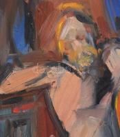 Gertler Tibor (1902-1991): Krisztus. Olaj, karton, jelzett a hátoldalán pecséttel. Fakeretben. 33x24...