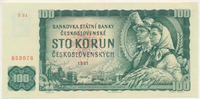 Csehszlovákia 1961. 100K T:UNC Czechoslovakia 1961. 100 Korun C:UNC Krause P#91b