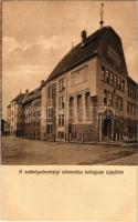 1915 Székelyudvarhely, Odorheiu Secuiesc; a református kollégium új épülete. Sterba Ödön kiadása / Calvinist boarding school (szakadás / tear)