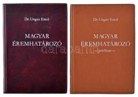 Dr. Unger Emil: Magyar Éremhatározó II. kötet. Második, átdolgozott kiadás. Magyar éremgyűjtők Egyesülete, Budapest, 1980. + Dr. Unger Emil: Magyar éremhatározó III. (Pótfüzet). MÉE, Budapest, 1985. Használt állapotban.