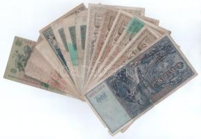 Német Birodalom 1908-1924. 14db-os vegyes inflációs bankjegy tétel (8xklf) T:F-VG, tintafoltok, kis ...