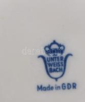 Unterweissbach váza. virág dísszel. Matricás, jelzett, hibátlan 12 cm