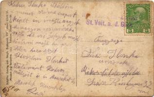 1915 Első világháborús osztrák-magyar katonai csoportkép. Schäffer Ármin kiadása / WWI K.u.k. Austro...