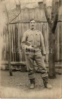 Első világháborús osztrák-magyar katona / WWI K.u.k. Austro-Hungarian military photo, soldier (fa)