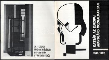 2 db - 20. századi magyar művészet Dévényi Iván gyűjteményéből + Kassák az európai anvantgárd mozgalmakban 1916-1928. Kiadói papírkötés, jó állapotban.