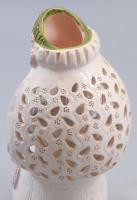 M. M. jelzéssel: Rimóci menyasszony, Mázas kerámia, kézzel festett, jelzett, hibátlan 23 cm