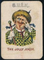 1942 BUÉK - The Jolly Joker, Piatnik kártyanaptár, kissé viseltes, 9x6,5 cm