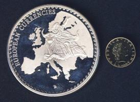 Olaszország 1993. "Európai valuták - Olasz Líra" ffm emlékérem, rajta kivehető 50L T:PP