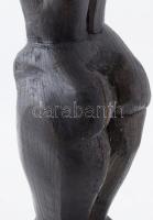 Art deco akt, faragott fa szobor, jelzés nélkül, 54 cm