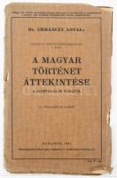 Urmánczy Antal: A magyar történet áttekintése a honfoglalás korától Bp. 1941., Kókai, 1 táblázat (nagyméretű, hajtogatott, színes) (Grafikus történelem-ábrázolás I. rész), sérült eredeti papírborítóval, 69 x 85 cm