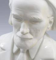 Herendi biszkvit és fehér mázas porcelán Kodály büszt, jelzett, hibátlan, m: 26 cm