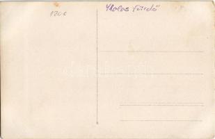 Kolozs-sósfürdő, Kolozsfürdő, Cojocna; vízben játszó hölgyek a fürdőben / spa, women playing in the ...