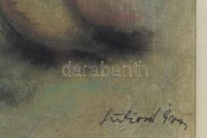 Sükösd Éva (1928?) : Erdélyi táj, pasztell, papír, jelzett. Üvegezett fakeretben. 39,5x28 cm